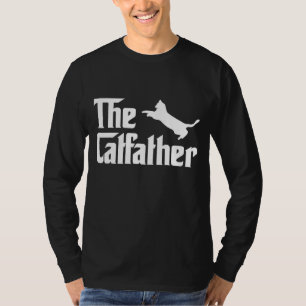 T-shirt Catfather Funny Cute Cat Père Pet Kitty Kitt