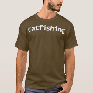 T-shirt Catfish Typographie minimale Texte blanc