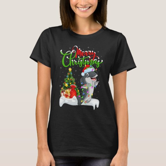 T-shirt Catfish Xmas Decorations Santa Catfish Christmas (Devant)