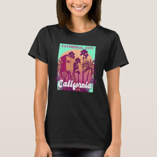 T-shirt Cathedral City California palm tree beach retro vi