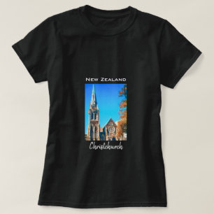 T-shirt Cathédrale de Christchurch Voyage Nouvelle-Zélande