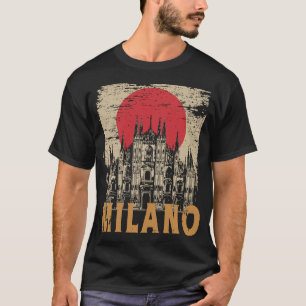 T-shirt Cathédrale de Milan Architecture italienne Vintage