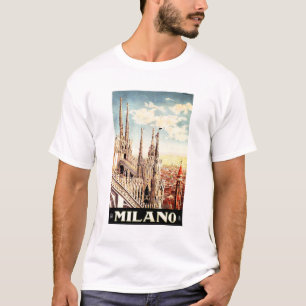 T-shirt Cathédrale de Milan MILANO Vintage Italie Travel A