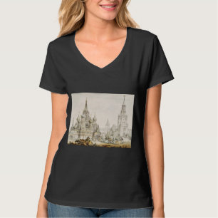T-shirt Cathédrale de Pokrovsky et tour Spasskaya