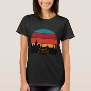 T-shirt Cathédrale de Séville Espagne Voyage Rétro