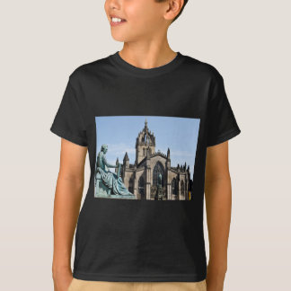 T-shirt Cathédrale de St Giles et statue de David Hume
