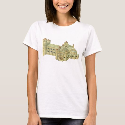 T-shirt Cathédrale romane de Saint-Jacques-de-Compostelle (Devant)