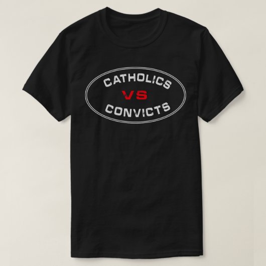 T-shirt Catholics Vs Convicts Retro 1988 Jeu (Design devant)