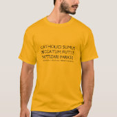T-shirt catholique dans latin et anglais (Devant)