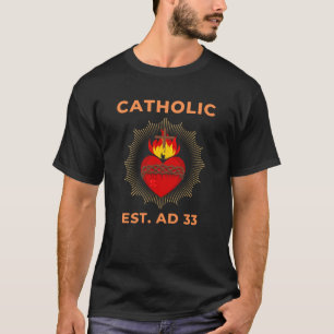 T-shirt Catholique Sacré Coeur Jésus AD 33 Tee