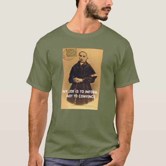 T-shirt catholique, St Bernadette (Devant)