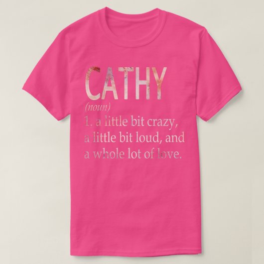 T-shirt Cathy Fille Nom Définition (Design devant)