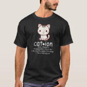 T-shirt Cation Cat Ion Science Pawsitive Pun Chimie (Devant)