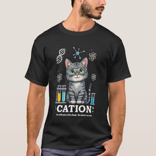 T-shirt Cation Chat Chimiste Funny Science Mème Chats Chim (Devant)