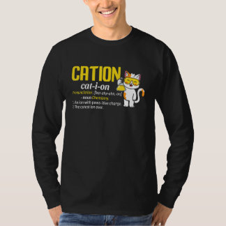 T-shirt Cation Cute Science Cat Pawsitive  Chemistry Teach