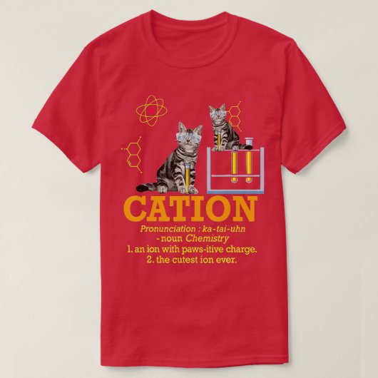 T-shirt Cation Funny Chimie Humour Professeur de science C (Design devant)