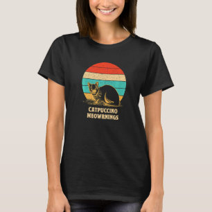 T-shirt Catpuccino Meowrnings Café Chat Caféine Chaton
