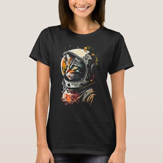 T-shirt Catronaut Cat Astronaut space cat (Devant)