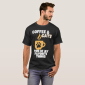 T-shirt Cats and Coffee Two of My Favorite Things (Devant entier)
