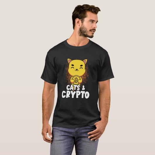 T-shirt Cats And Crypto Cryptocurrency Blockchain Trader F (Devant entier)