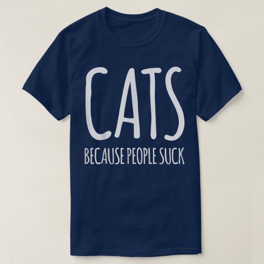 T-shirt Cats because people suck (Design devant)