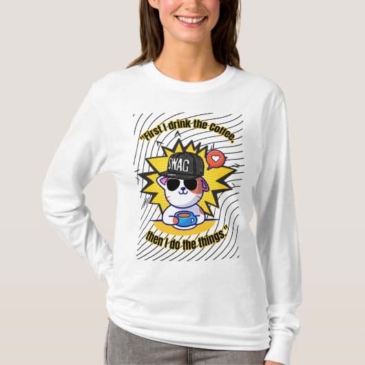 T-shirt cats café (Devant)