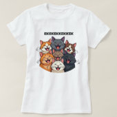T-shirt Cats chattering, chirping, ekekek (Design devant)