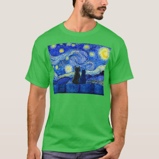 T-shirt Cats et Starry Night