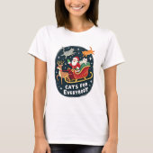T-shirt Cats For Everybody Christmas Cat Funny Xmas Women (Devant)