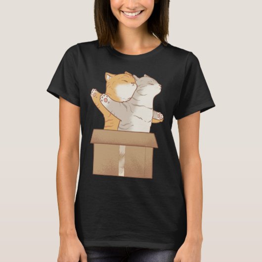T-shirt Cats in Box (Devant)