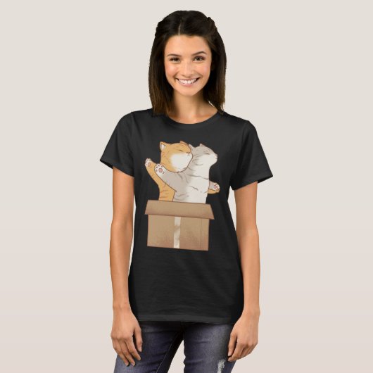 T-shirt Cats in Box (Devant entier)