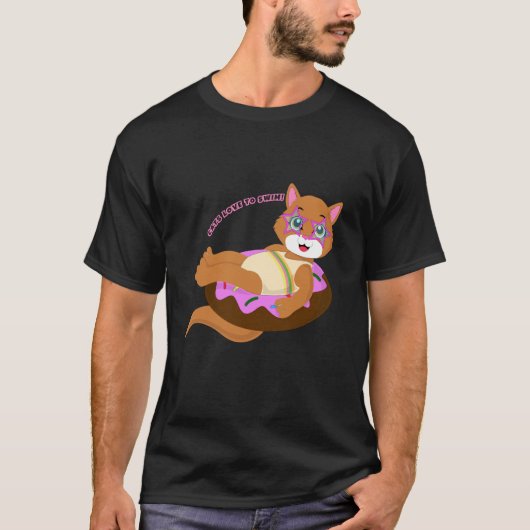 T-shirt cats love to swim summer (Devant)