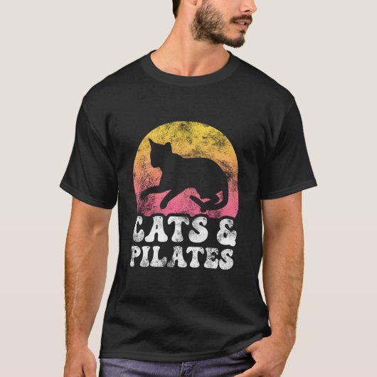 T-shirt Cats Pilates Hobby (Devant)