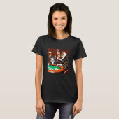 T-shirt Cats Playing Poker   Kitten Cute and Fun (Devant entier)