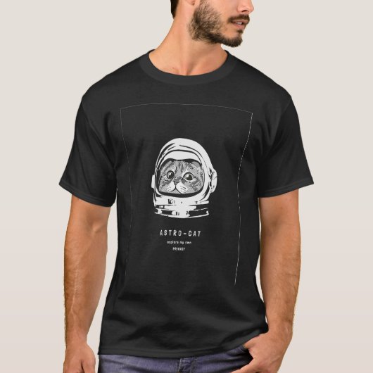 T-shirt Catstronaut Astro Chat Découvrez ma vie privée (Devant)