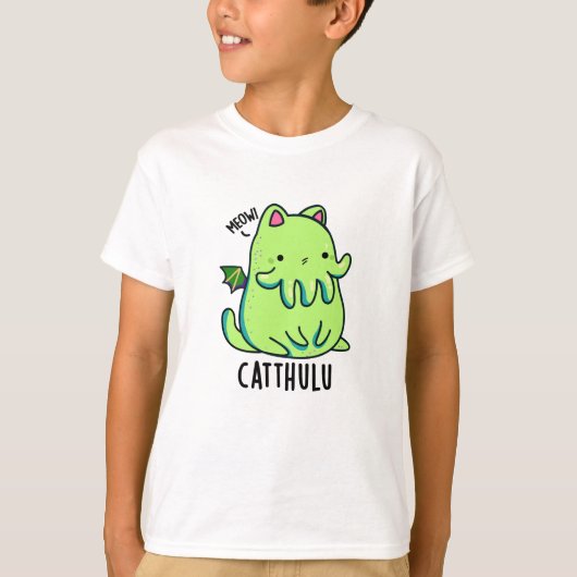 T-shirt Catthulu Funny Cthulhu Cat Pun (Devant)