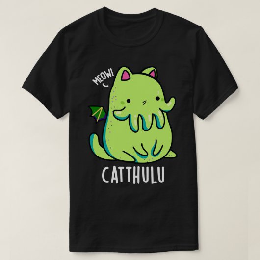 T-shirt Catthulu Funny Puns de chat Cthulhu (Design devant)