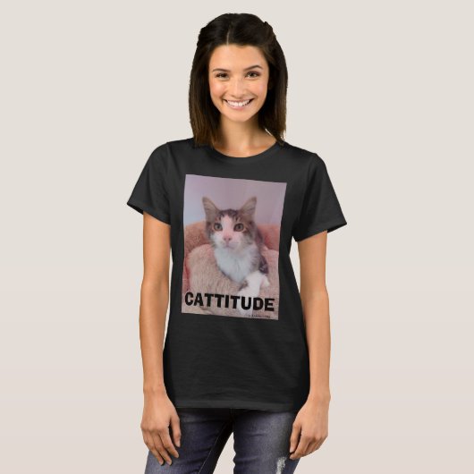 T-shirt CATTITUDE Ragdoll Chat GIZMO (Devant entier)