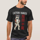 T-shirt Cattori Hanzo Samurai Chat (Devant)