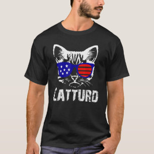 T-shirt Catturd Maman de chat patriotique Papa de chat Ama