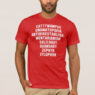 T-shirt Cattywampus, onomatopée, Antidisestablishmentari