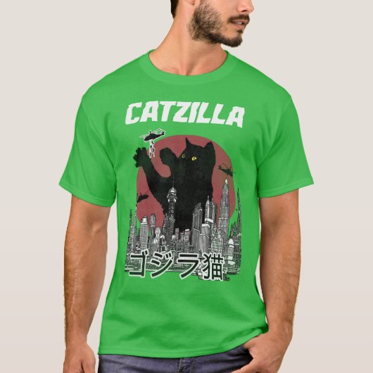 T-shirt Catzilla ami vintage (Devant)