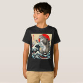 T-shirt Catzilla Cat Art japonais (Devant entier)
