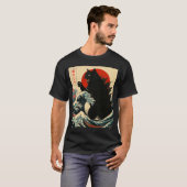 T-shirt Catzilla Cat Japanese Art Funny Gifts for Men Wome (Devant entier)