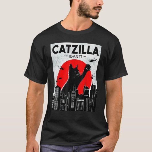T-shirt Catzilla Chat Chat Chat (Devant)