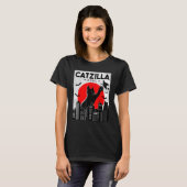 T-shirt Catzilla Chat Chat Chat Noir Chat Halloween (Devant entier)