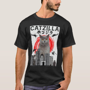T-shirt Catzilla Chat Chaton