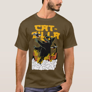 T-shirt CATZILLA Chat drôle Dire Kitten Monster Tomcat dan