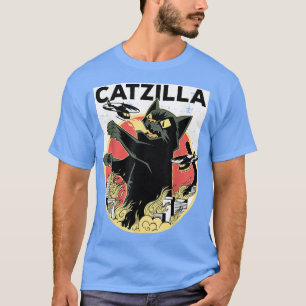 T-shirt CATZILLA Chat Noir Vêtements Catzilla