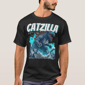 T-shirt Catzilla Cool Chat Pour Hommes Femmes Enfants Amou